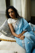 Handwoven Blue Chanderi Saree